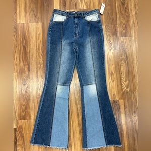 Brand new light wash high waisted bell bottoms